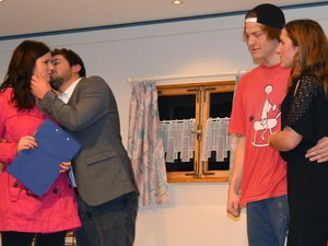Karola Siegler (Anja Madlener), Christian Schmidt (Jonas Netzer), Thomas Klein (Jakob Frey) und Susanne Ebner (Luisa Weiland)